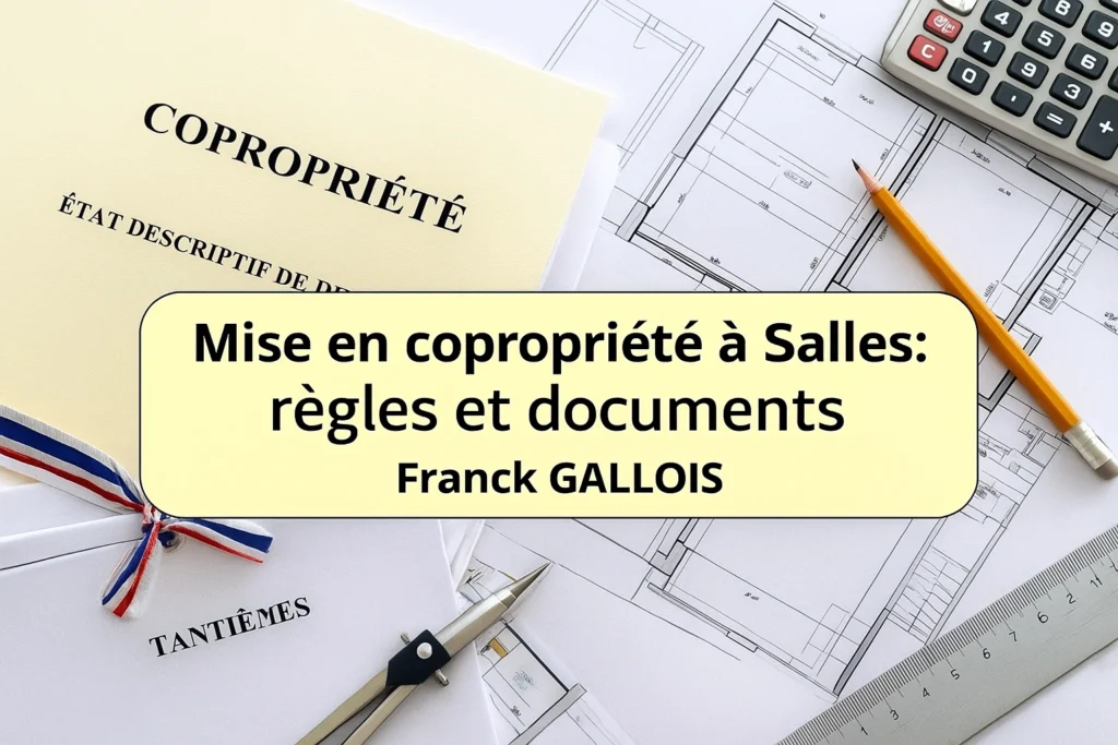 Mise en copropriété à Salles – documentation et plans – Franck Gallois