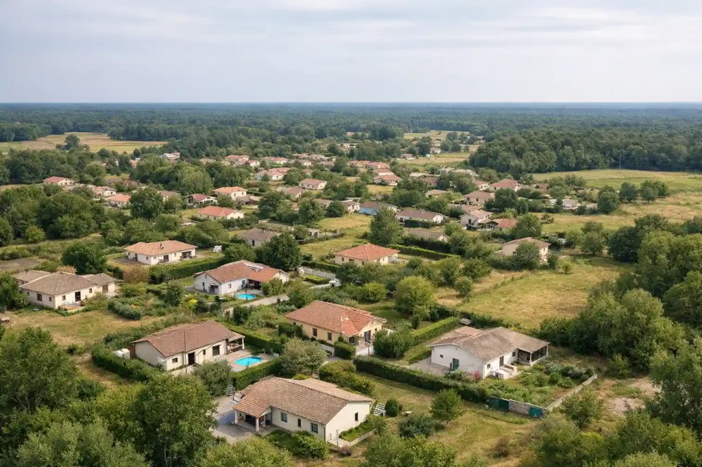 arché immobilier à Salles et dans le Val de l’Eyre – quartier résidentiel et maisons avec terrain