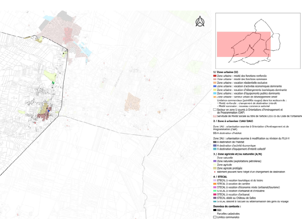 Extrait du PLU-i - Qaurtier Lavignolle à Salles