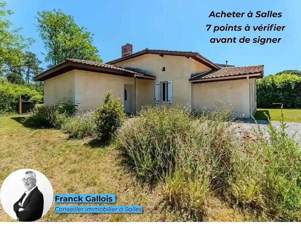 Maison familiale à Salles illustrant les points à vérifier avant d’acheter un bien immobilier