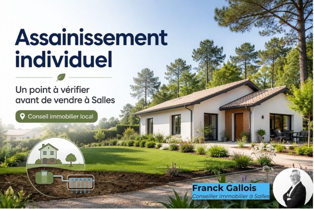 Maison avec assainissement individuel à Salles avant une vente immobilière