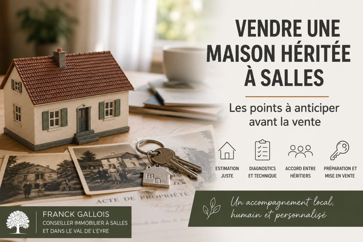 Héritage : vendre une maison à Salles, avec estimation, diagnostics et accompagnement local