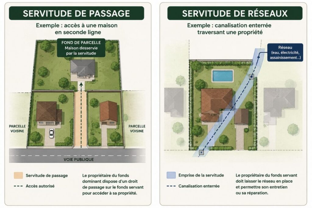 Schémas des servitudes de passage et réseaux