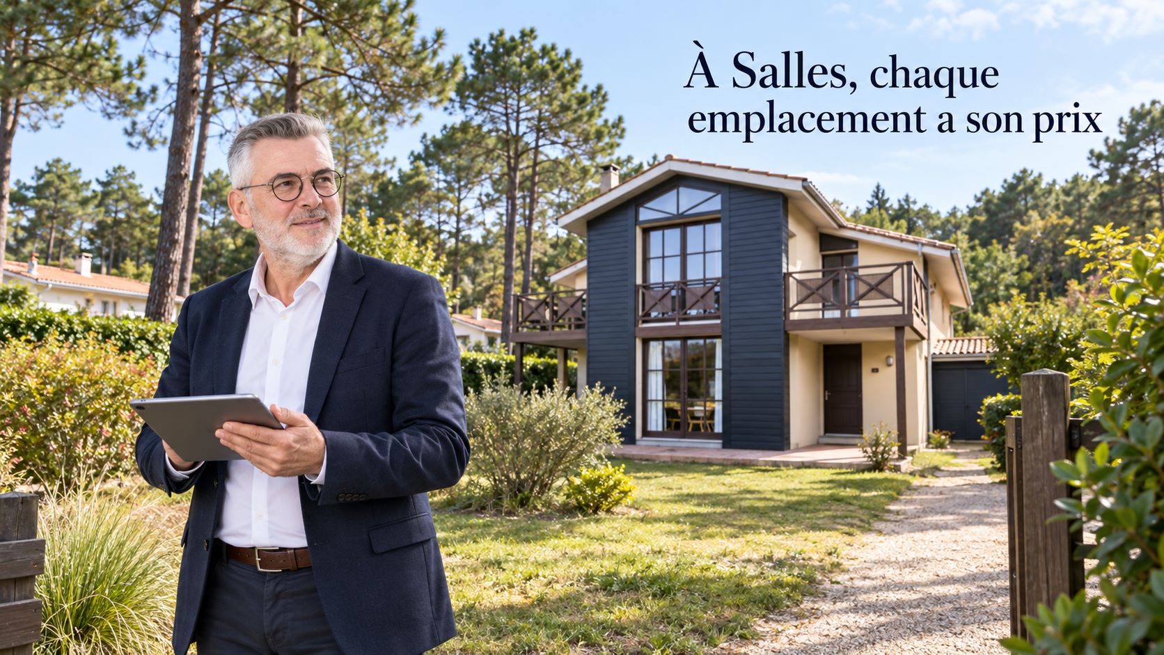 Estimation d'une maison de Salles depuis son terrain arboré, en lisière de forêt